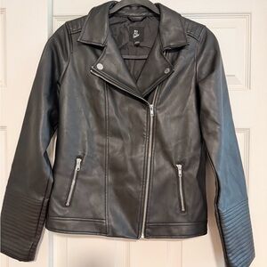 Art Class Charcoal faux Leather Jacket